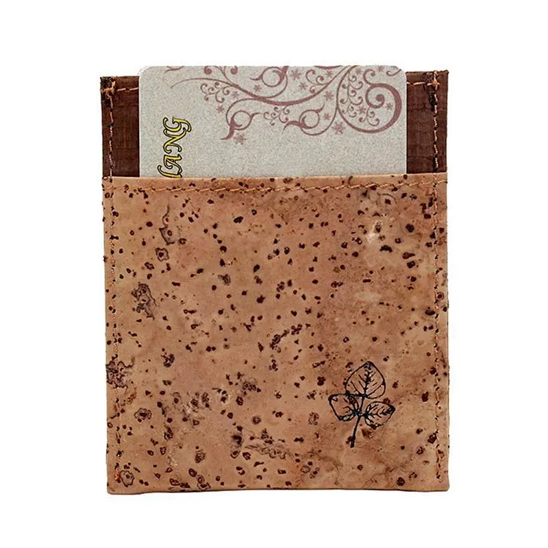 Boshiho fashion Hot selling portable vegan cork eco-firendly card holders mini slim wallet