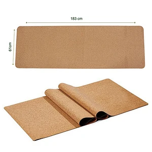 no-slip exercise & fitness yoga mat Amazon hot sale Eco-friendly 100% cork pilates  mat upgrade  vegan yoga mat