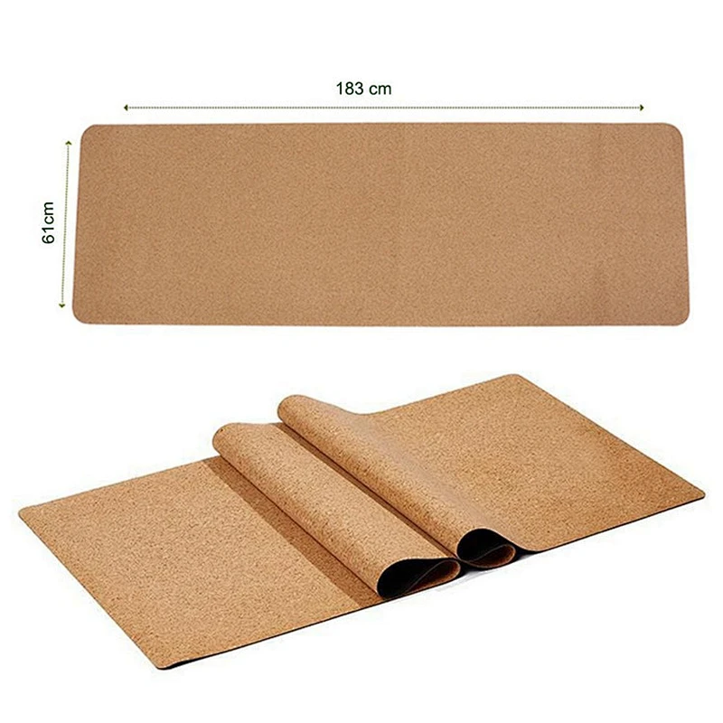 no-slip exercise & fitness yoga mat Amazon hot sale Eco-friendly 100% cork pilates  mat upgrade  vegan yoga mat