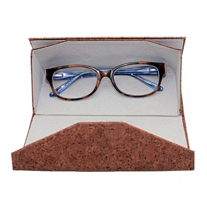 Wholesale wooden glasses case box eco friendly material cork case for sunglasses