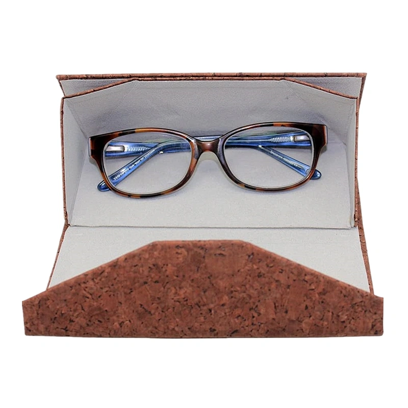Wholesale wooden glasses case box eco friendly material cork case for sunglasses