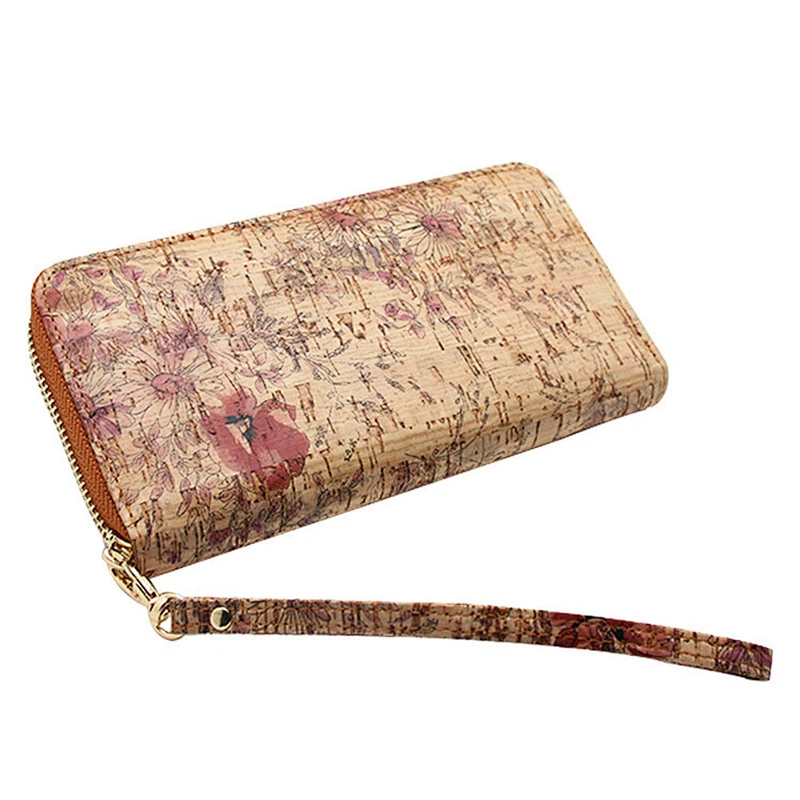 Boshiho High Quality Vegan leather womens vegetarian rfid blocking wallets Purse card holder for lady cork wallet