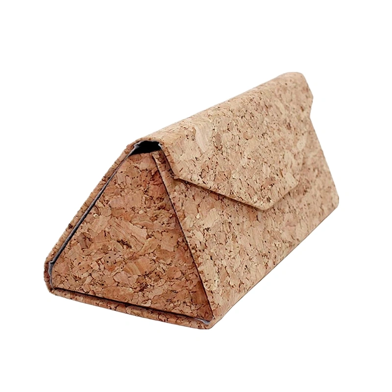 Cork Wooden Material Sunglasses Glasses Case with Lasercut Logo