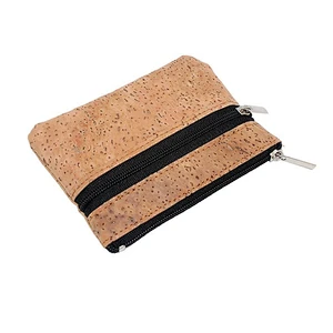 Boshiho cork coin pouch with cork keychain earphone holder bag carrying case