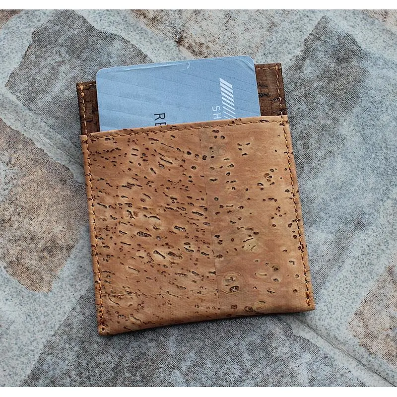 Boshiho fashion Hot selling portable vegan cork eco-firendly card holders mini slim wallet
