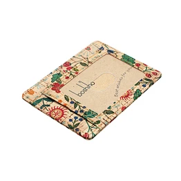 Boshiho High Quality blue red business Id  Vegan Cork employee ID card holder with lanyard