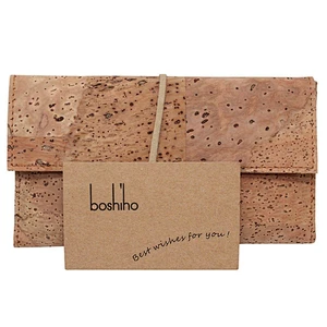 brand logo boshiho cork leather tobacco pouch