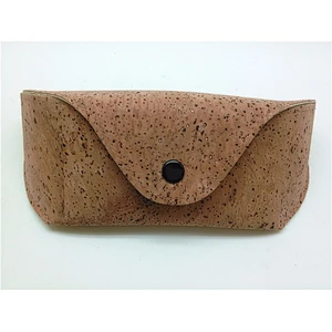 Customized design cork fabric personalized wood eyeglasses case cover