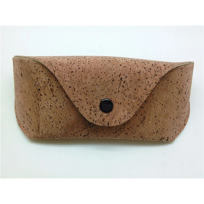 Customized design cork fabric personalized wood eyeglasses case cover