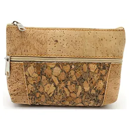 China Manufacturer Custom Design Vegan Zipper Eco-friendly Cork Material Lady Clutch Wallet