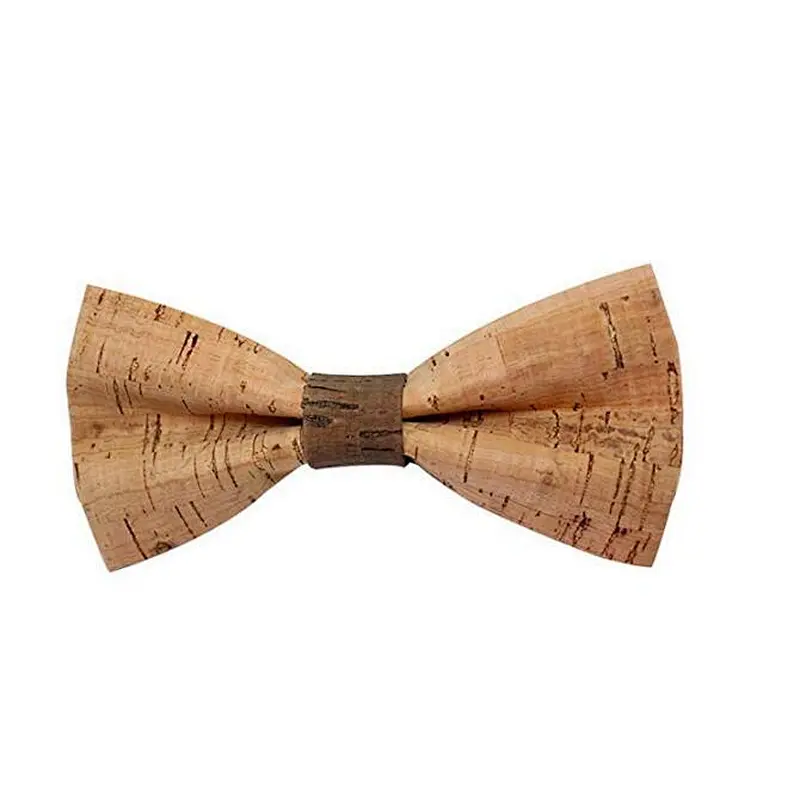 Boshiho Brand design High quality fashion Eco Friendly Mens Cork Bow Tie