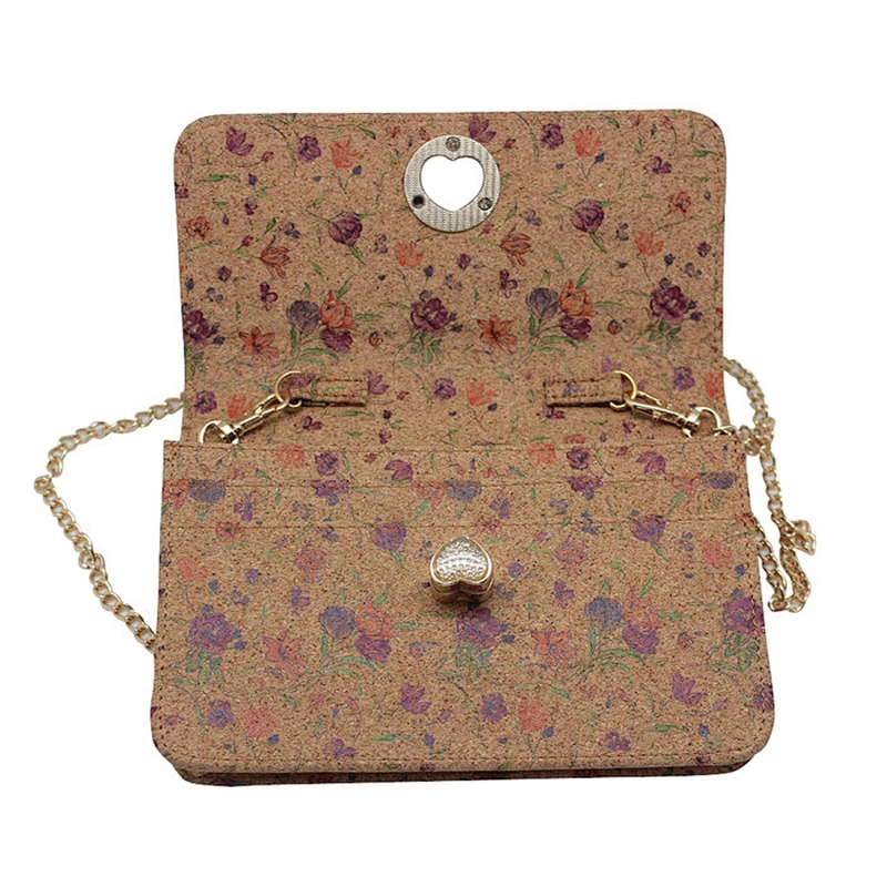 Women Vegan fashion cork shoulder bag custom ladies elegant shoulder bag women evening bag