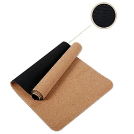 no-slip exercise & fitness yoga mat Amazon hot sale Eco-friendly 100% cork pilates  mat upgrade  vegan yoga mat