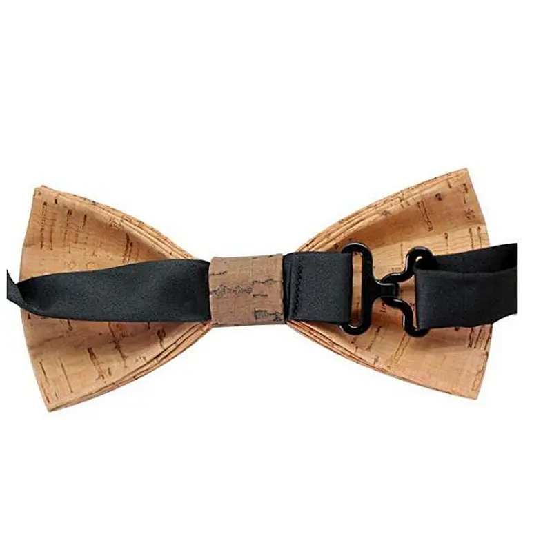 Boshiho Brand design High quality fashion Eco Friendly Mens Cork Bow Tie