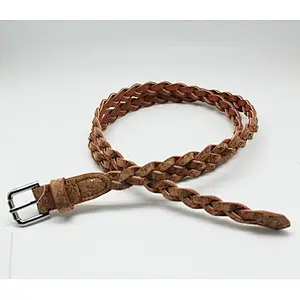 Boshiho new cork fabric braided belt