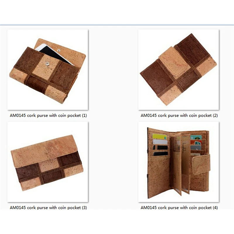 Boshiho multi-color RFID cork travel wallet fashion women purse