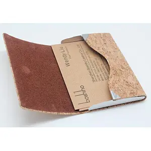 Boshiho ECO FRIENDLY natural Cork Card Holder wallet Card Case factory price