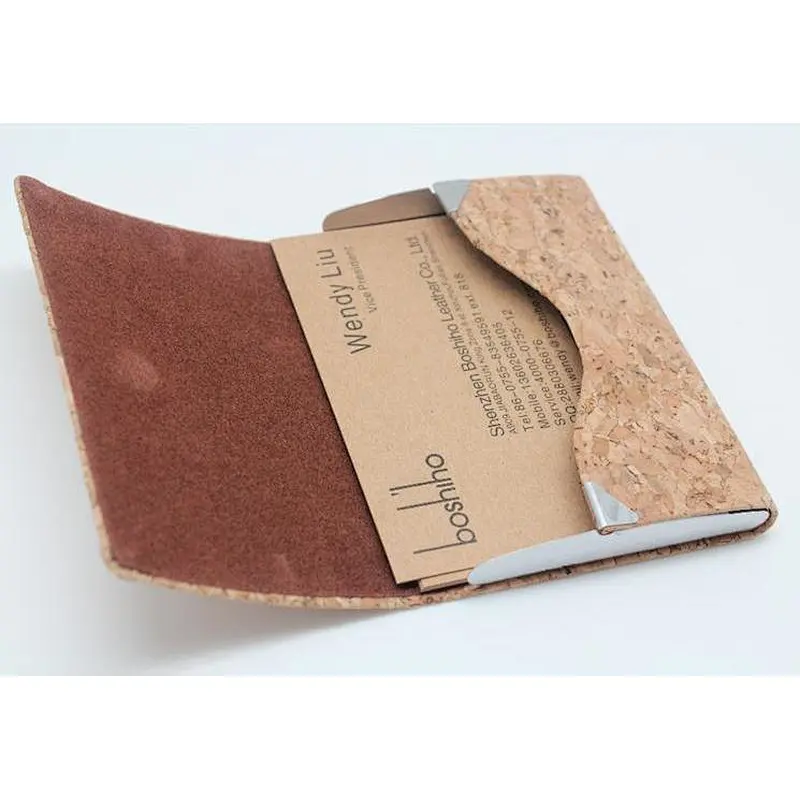 Boshiho ECO FRIENDLY natural Cork Card Holder wallet Card Case factory price