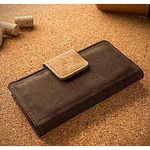 Shenzhen Supplier Vegan Women's Travel Passport Dark Cork Wholesale Travel Wallets