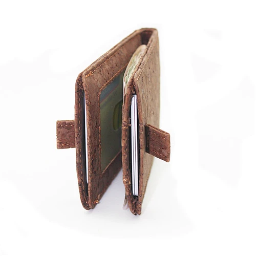 Boshiho brown cork men credit card wallet
