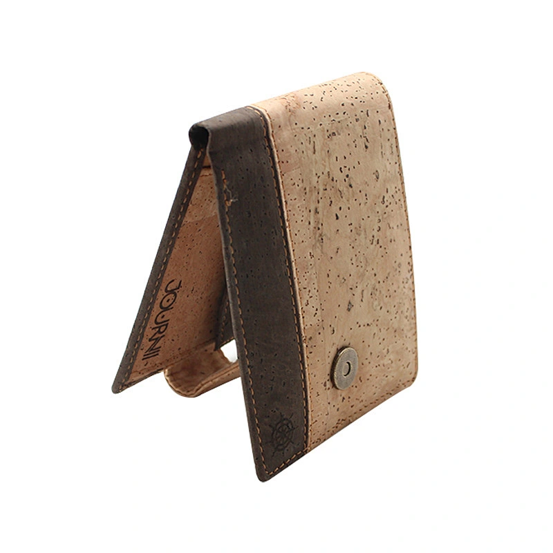 Boshiho Eco friendly cork fabric sim card holder with coin purse slim wallet