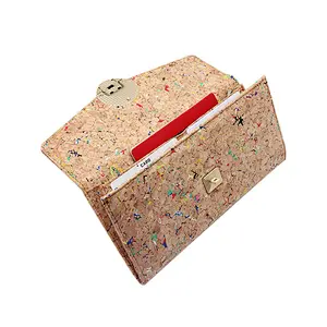 womens vegan women hot new products large capacity ecofriendly fabric cork wallet
