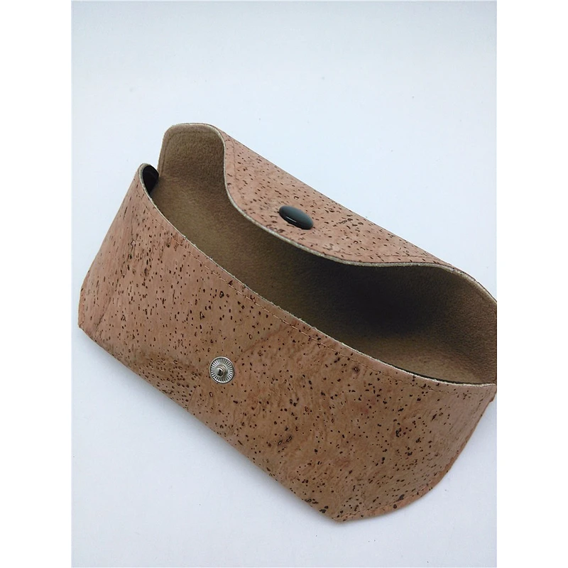 Customized design cork fabric personalized wood eyeglasses case cover