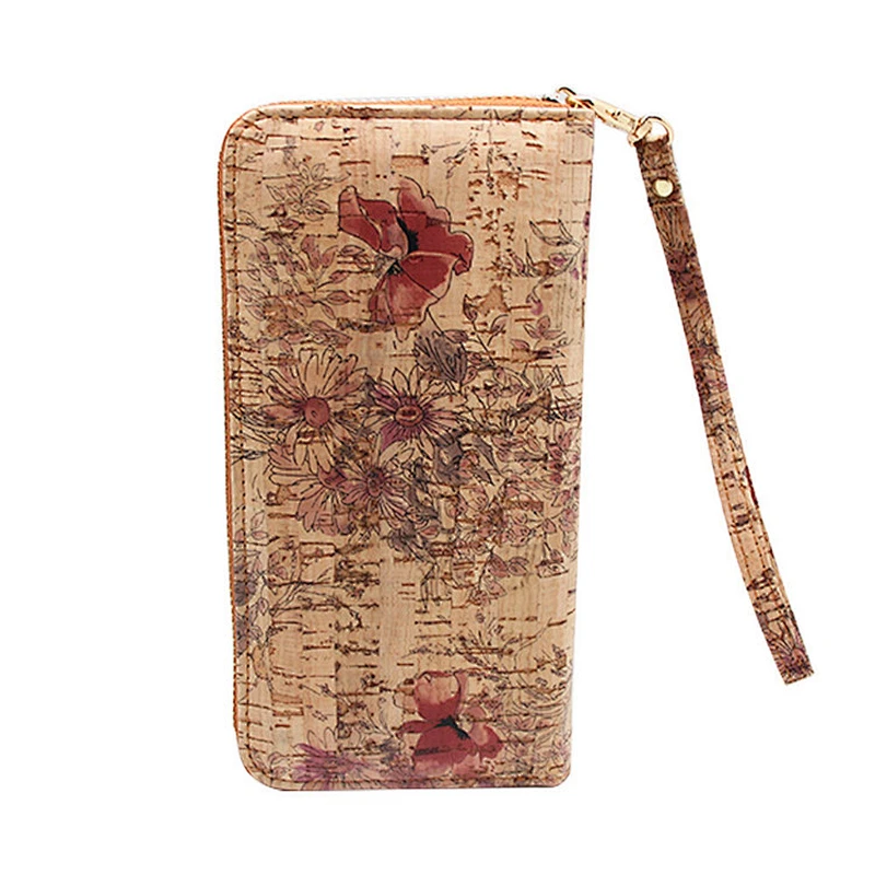 Boshiho High Quality Vegan leather womens vegetarian rfid blocking wallets Purse card holder for lady cork wallet