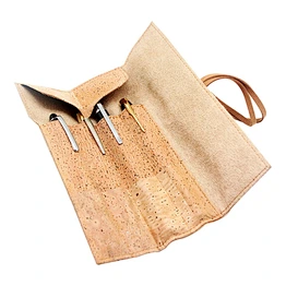 BOSHIHO Eco-friendly Cork Gel ink neutral Pen Pencil Case cover Holder