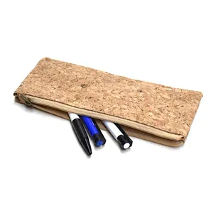 environmentally friendly cork wallet for women eco-friendly coin purse waterproof pencil bag with zipper minimalist