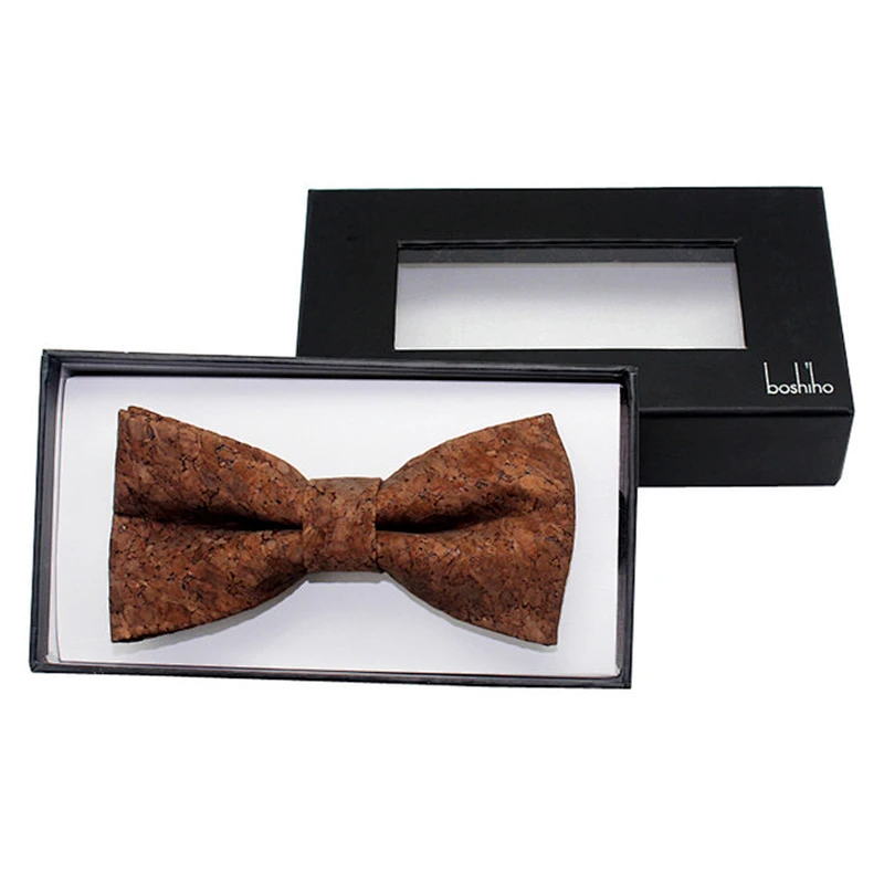 Boshiho eco friendly products wholesale cork wooden bowtie