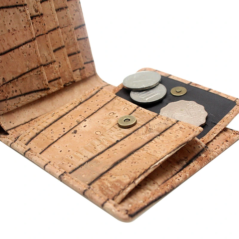 biodegradable rfid blocking New Grain man lady vegan leather cork wallet boshiho