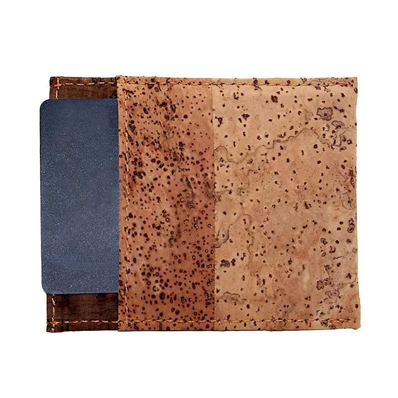 Boshiho fashion Hot selling portable vegan cork eco-firendly card holders mini slim wallet
