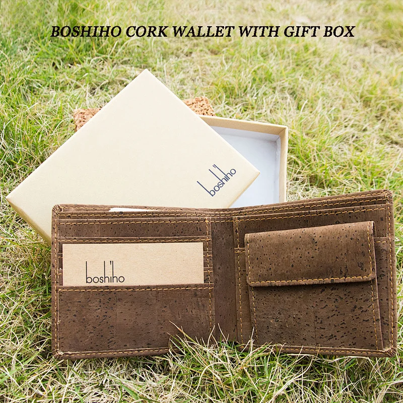 Boshiho Brown Vegan Cork Best-Selling Wallet