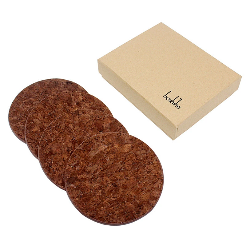 Newest Top Sale High Quality Natural Custom coffee tea Wooden Cup Pads Cork Coasters