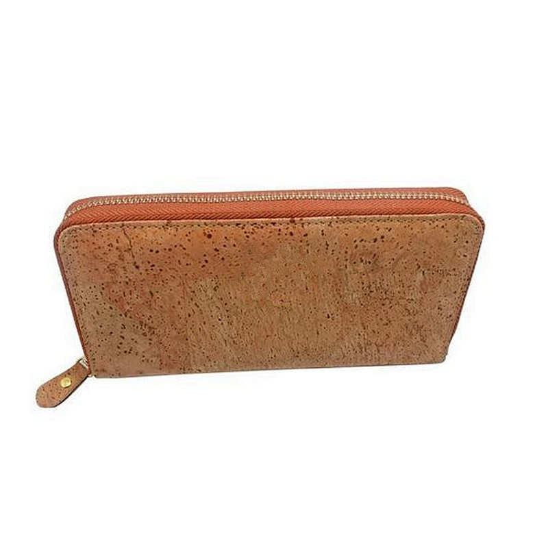 Boshiho Amazon best-selling cork woman long zipper wallet