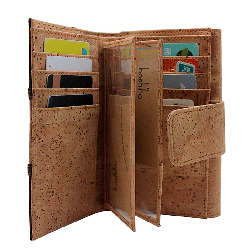 Boshiho multi-color RFID cork travel wallet fashion women purse