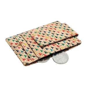 Boshiho cork wallet RFID credit card holder magnetic money clip slim wallet minimalist card case men wallet