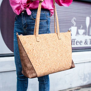 Boshiho portugal cork fabric leather luxury crossbody vintage shoulder handbags bags women travel bag laptop tote ladies purses