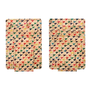 Boshiho cork wallet RFID credit card holder magnetic money clip slim wallet minimalist card case men wallet
