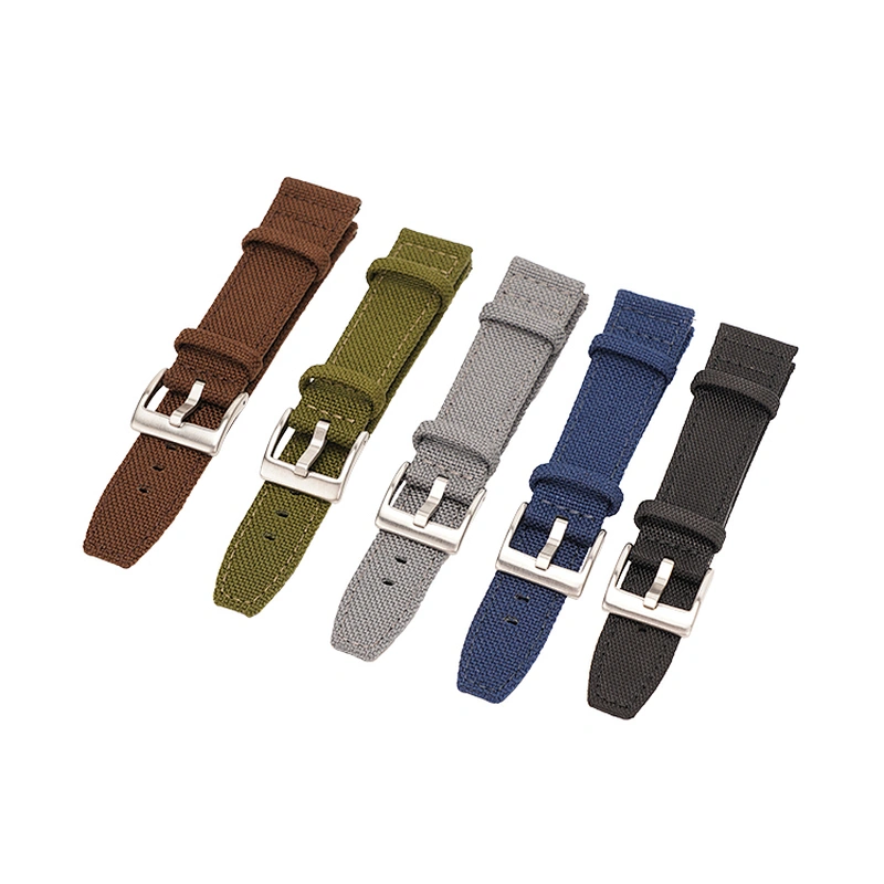 Professional Manufacturer Custom Genuine Leather Canvas Watch Band Strap