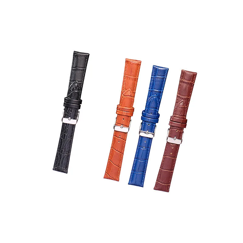 Low MOQ High Quality Stainless Steel Clasp Custom OEM Western Handmade Genuine Leather Watch Band Strap