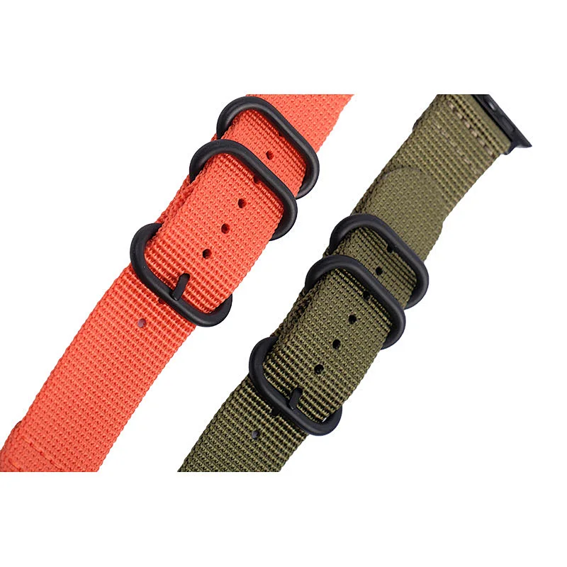 Manufacturers Wholesale Durable Sport fine woven black buckle Nylon Watch fabrics Strap