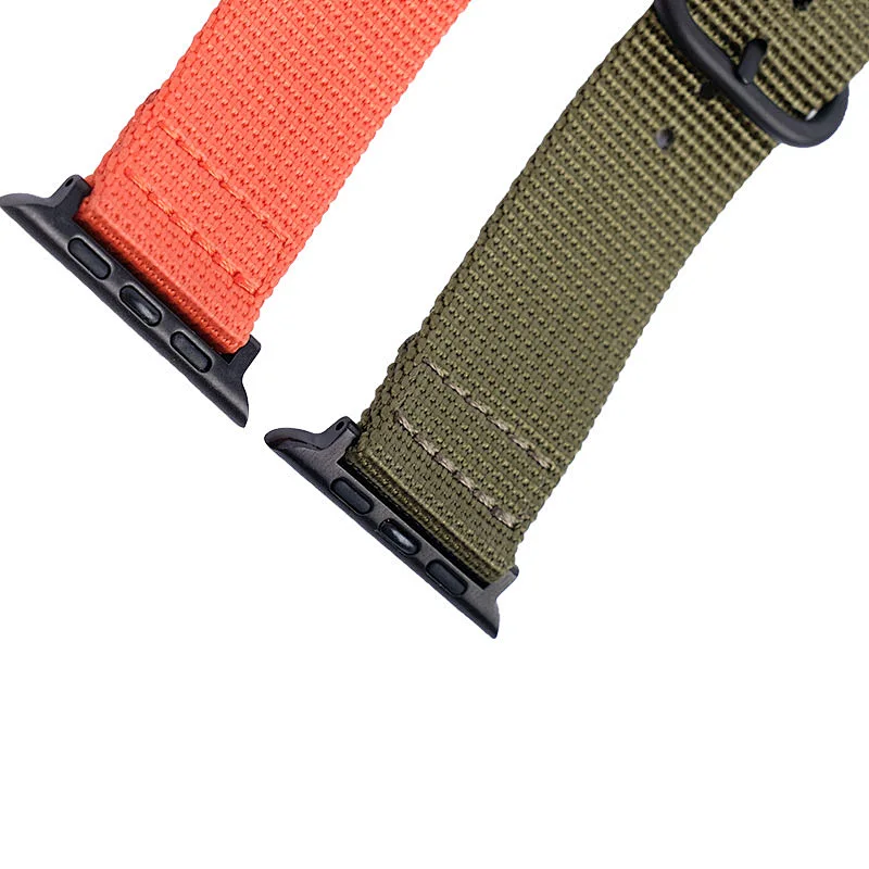 Manufacturers Wholesale Durable Sport fine woven black buckle Nylon Watch fabrics Strap