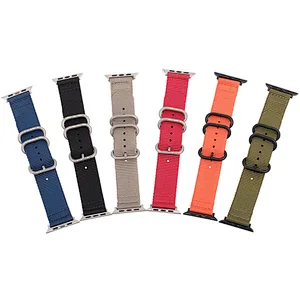 Manufacturers Wholesale Durable Sport fine woven black buckle Nylon Watch fabrics Strap