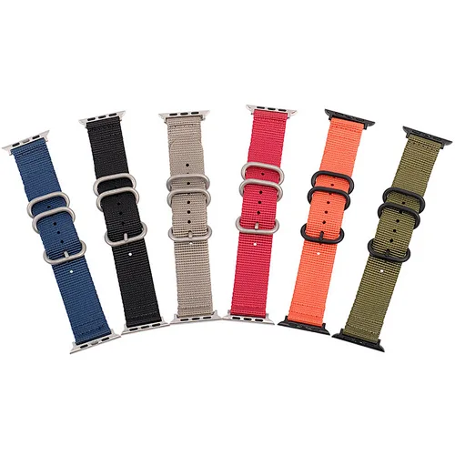 Manufacturers Wholesale Durable Sport fine woven black buckle Nylon Watch fabrics Strap