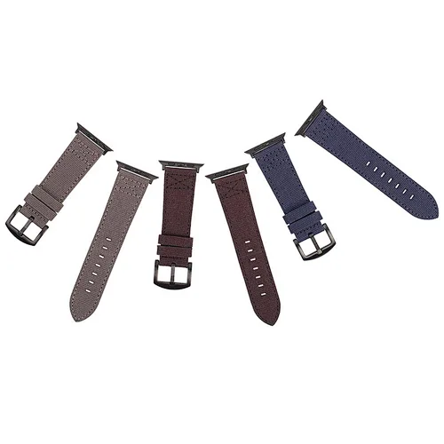 2020 Custom Wholesale 18-22 mm Durable Sport woven colorful buckle canvas Watch fabrics Strap