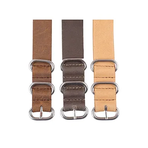 Bulk Custom Logo Luxury Striped Replacement Nylon Nato Watch Strap Leather strap