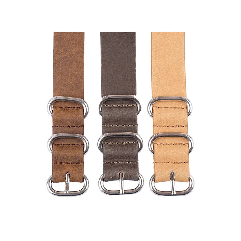 Bulk Custom Logo Luxury Striped Replacement Nylon Nato Watch Strap Leather strap
