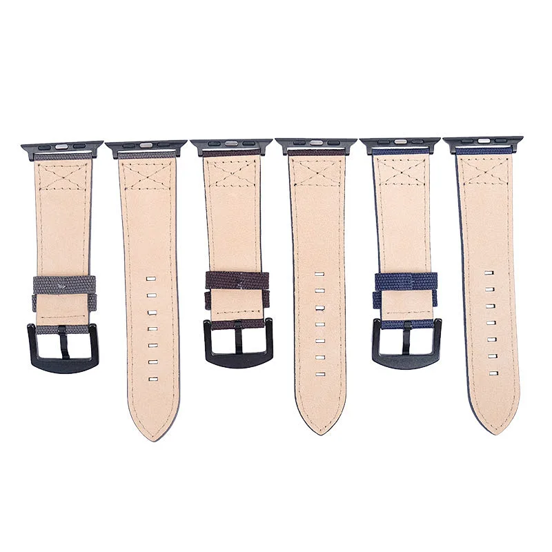 2020 Custom Wholesale 18-22 mm Durable Sport woven colorful buckle canvas Watch fabrics Strap